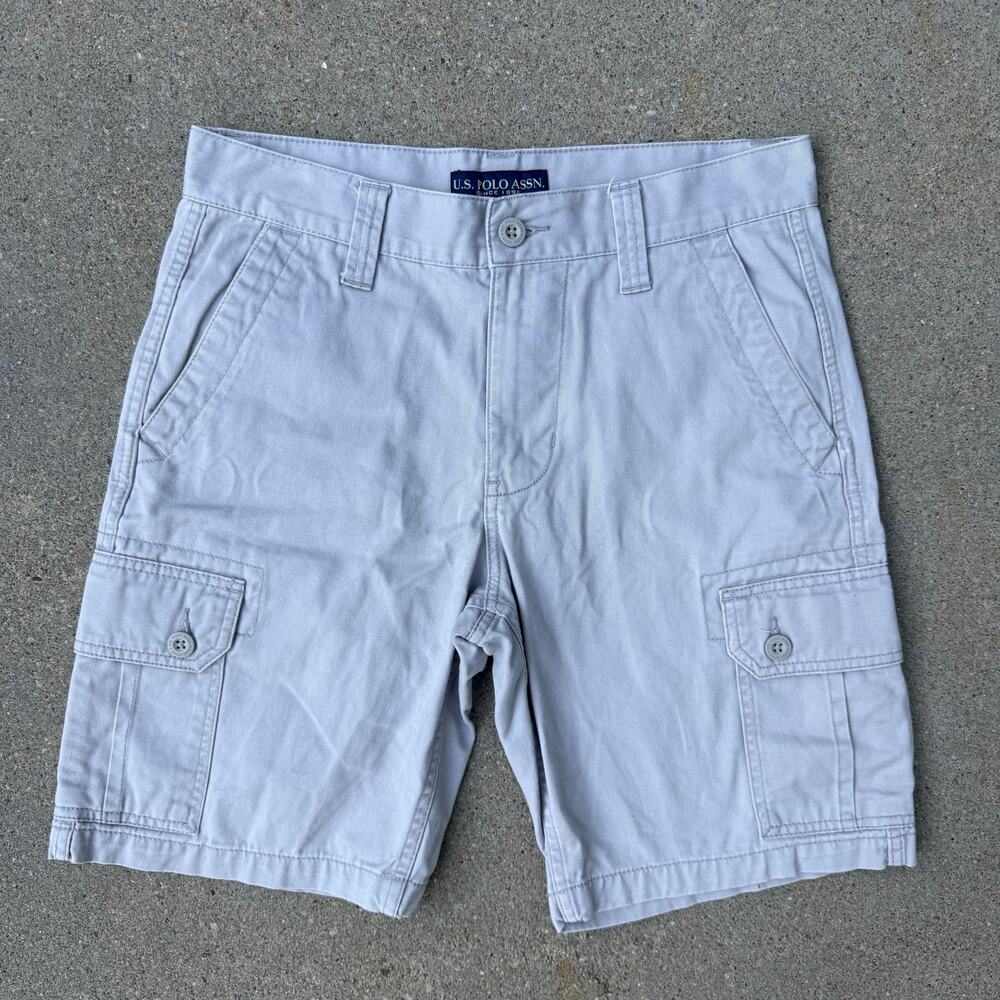 US Polo Assn Beige Cotton Cargo Shorts - Size 30
